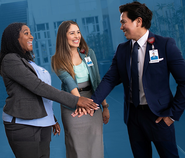 Close up of a smiling female clinical professional