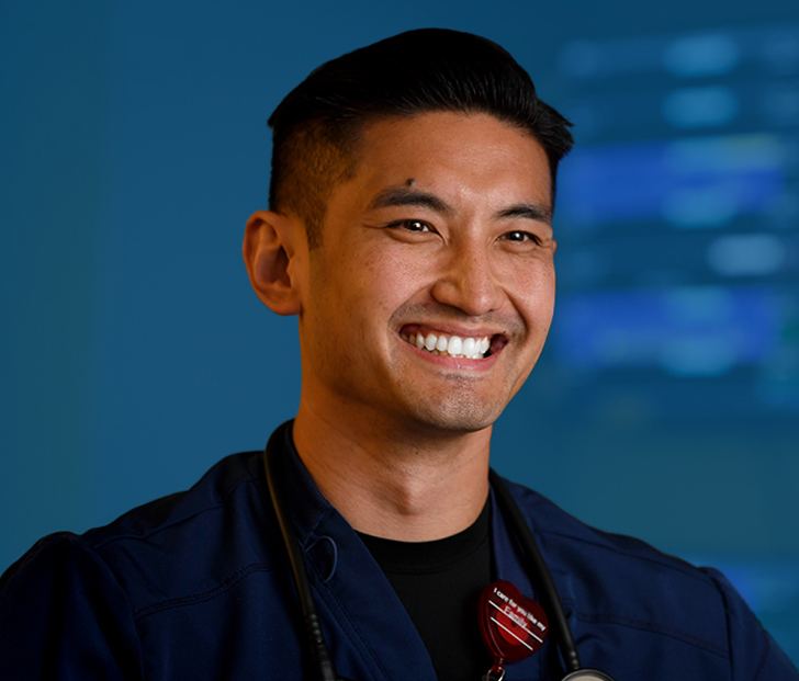 Close up of a smiling female clinical professional