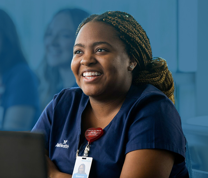 Close up of a smiling female clinical professional