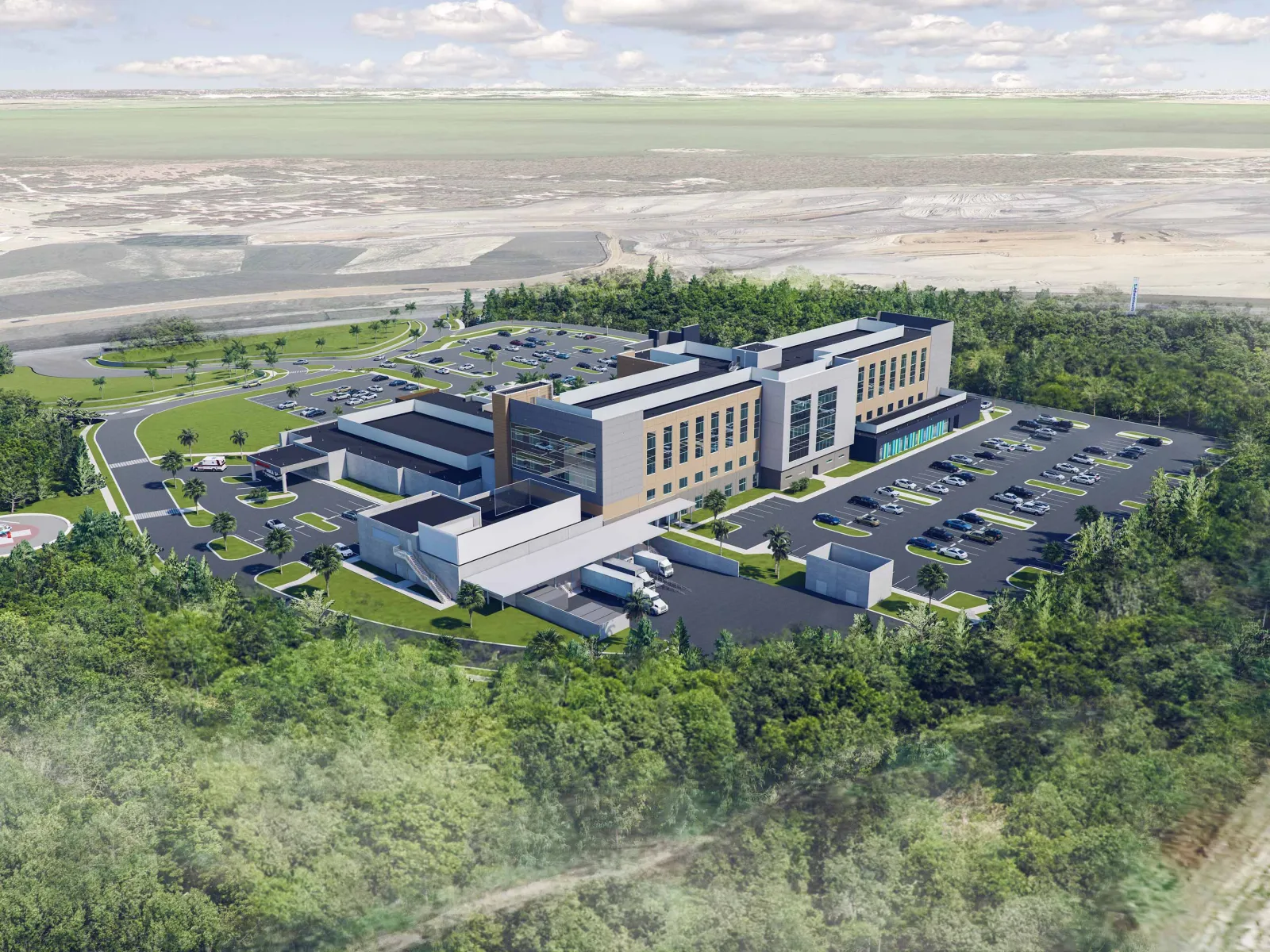 Aerial Rendering of AdventHealth Minneola