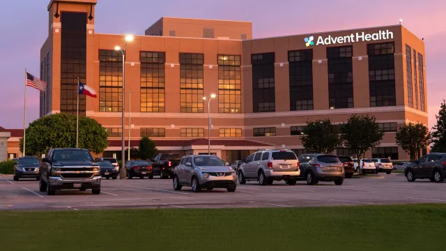 Front view of the AdventHealth Central Texas building