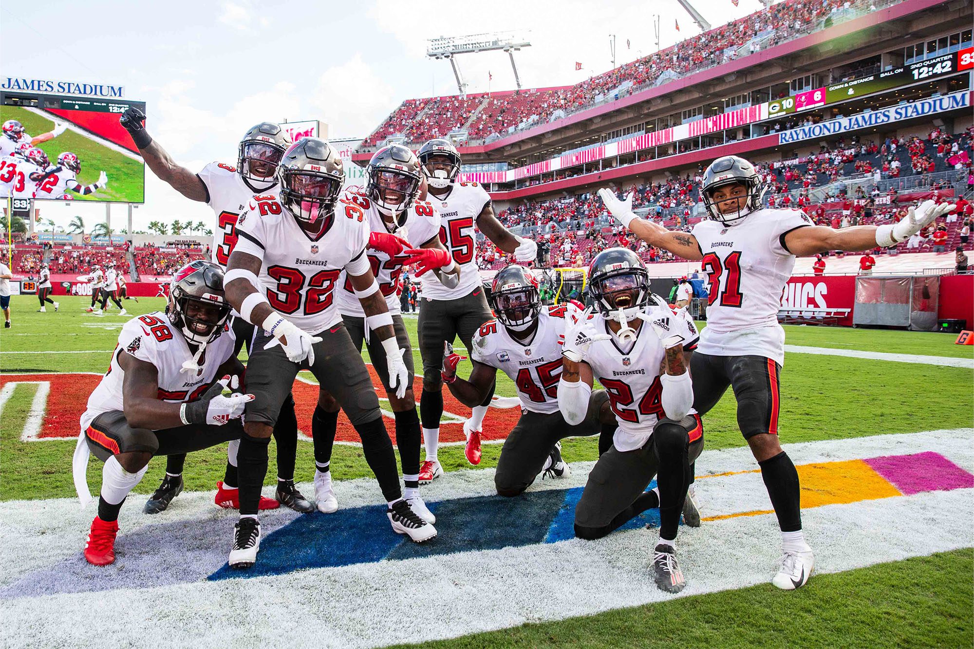 Tampa Bay Buccaneers on the field.