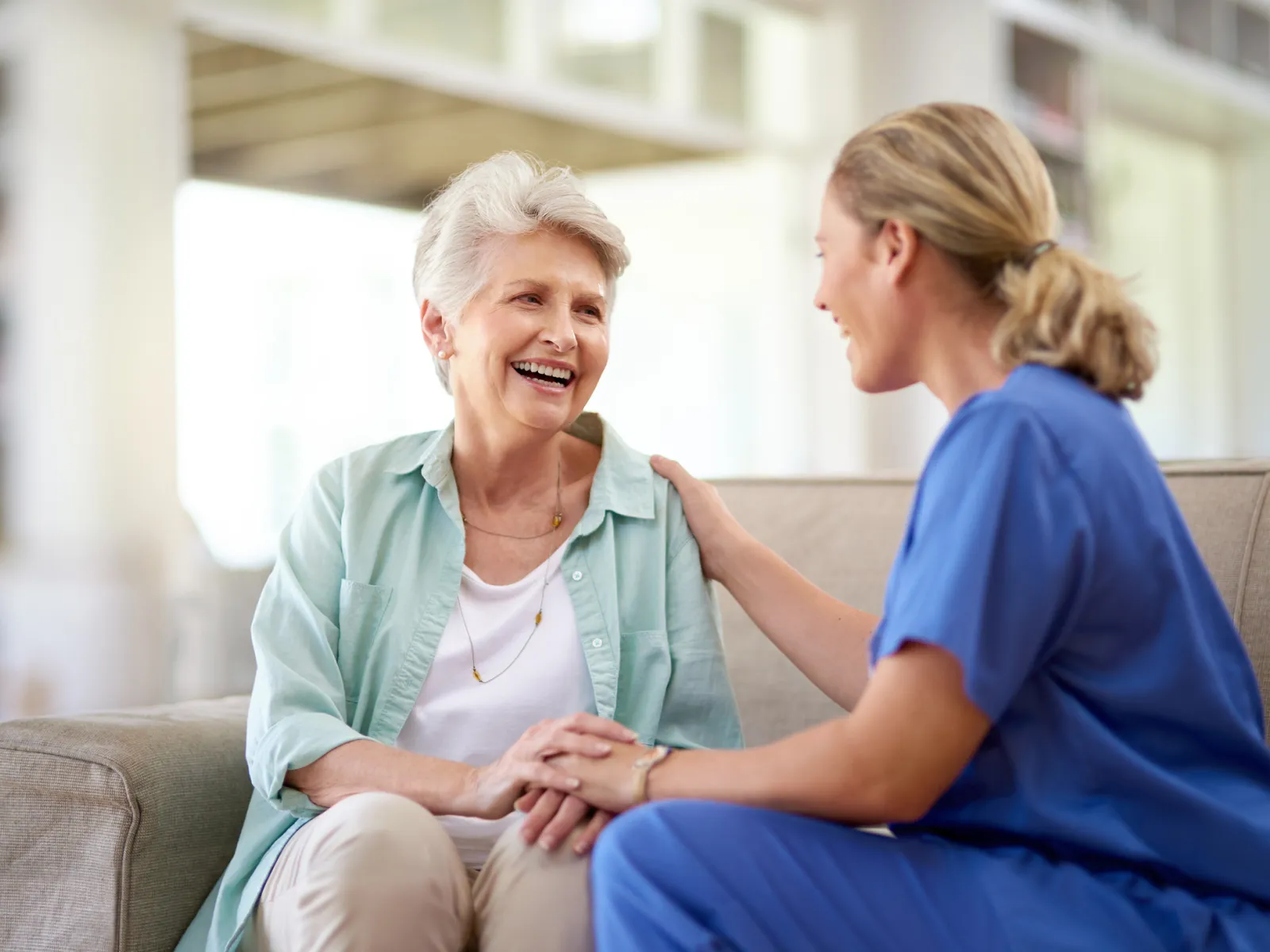 Doctor-patient discussion in a clinical setting.