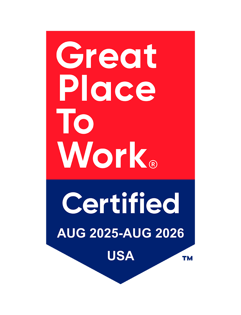 Great Place to Work Certified Aug 2025-Aug 2026 USA