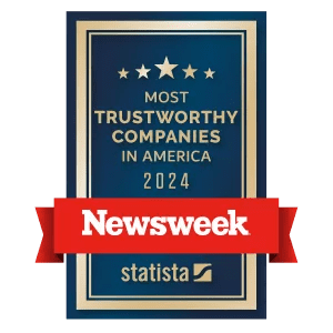 Newsweek Most Trustworthy Companies in America badge, 2024